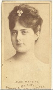 Alex Martins, from the Actors and Actresses series (N45, Type 1) for Virginia Brights Cigarettes MET DP829637
