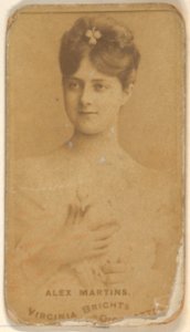 Alex Martins, from the Actors and Actresses series (N45, Type 1) for Virginia Brights Cigarettes MET DP830482