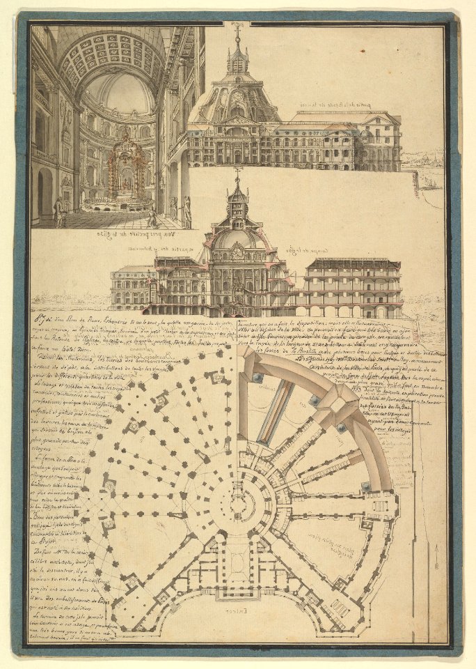 Architectural Drawing for a Chapel and Hospital MET DP818894