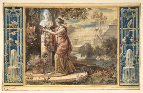 An Allegory of Empress Josephine as Patroness of the Gardens at Malmaison MET DP806413