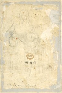 Architectural Drawing (recto); Sketch of a Figure (verso) MET DP803153