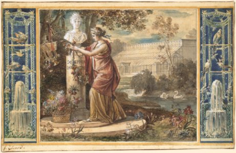 An Allegory of Empress Josephine as Patroness of the Gardens at Malmaison MET DP112852
