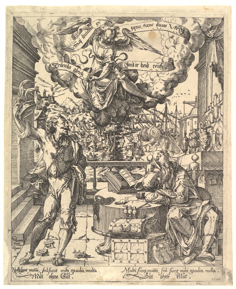 An Allegory of a Rich Man and a Poor Man (Der Lustige Arme und der Traurige Reiche) MET DP828595