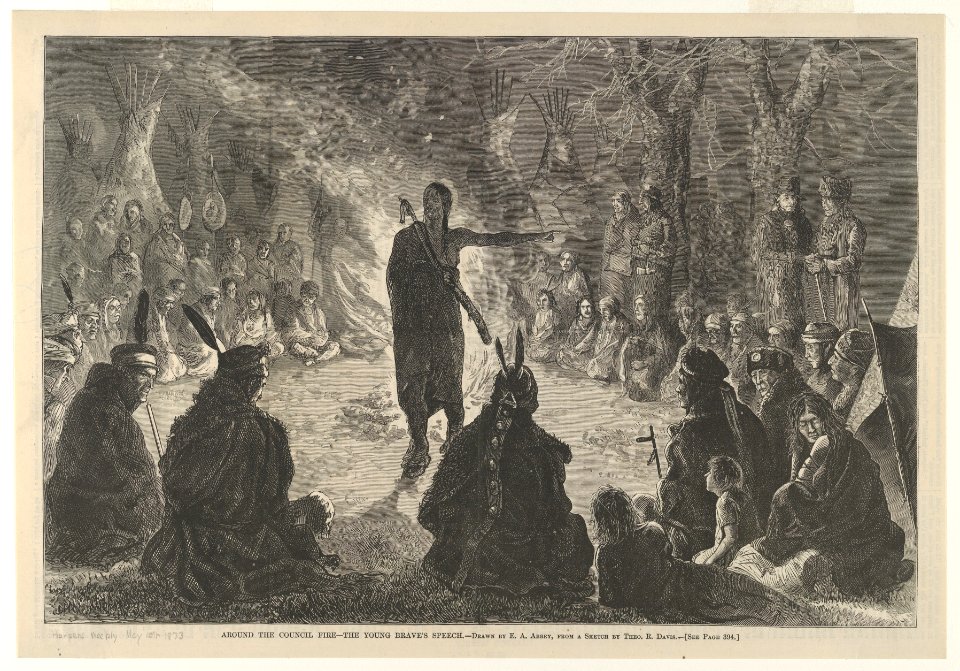 Around the Council Fire, The Young Brave's Speech (Harper's Weekly, May 10, 1873) MET DP850750