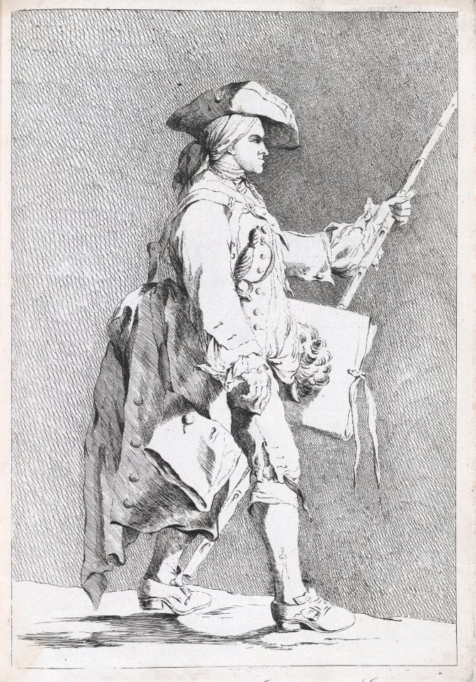An Artist at the French Academy in Rome (?), pl. V from "Recueil de caricatures" MET DP876382