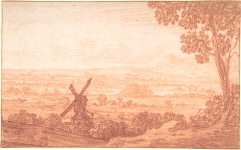 An Extensive Panoramic Landscape with a Windmill MET DP801094