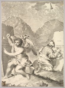 An Angel and a Soldier Inscribe Stone Slabs MET DP822440