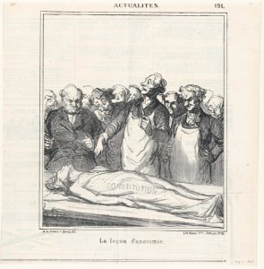 An anatomy lesson, from 'News of the day,' published in Le Charivari, August 21, 1869 - MET DP877893