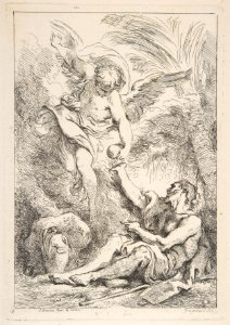 An Angel Bringing Food to a Hermit MET DP808620