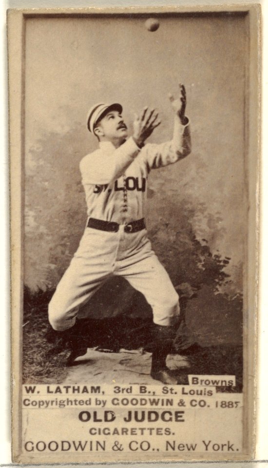 Arlie Latham, 3rd Base, St. Louis Browns, from the Old Judge series (N172) for Old Judge Cigarettes MET DP846070