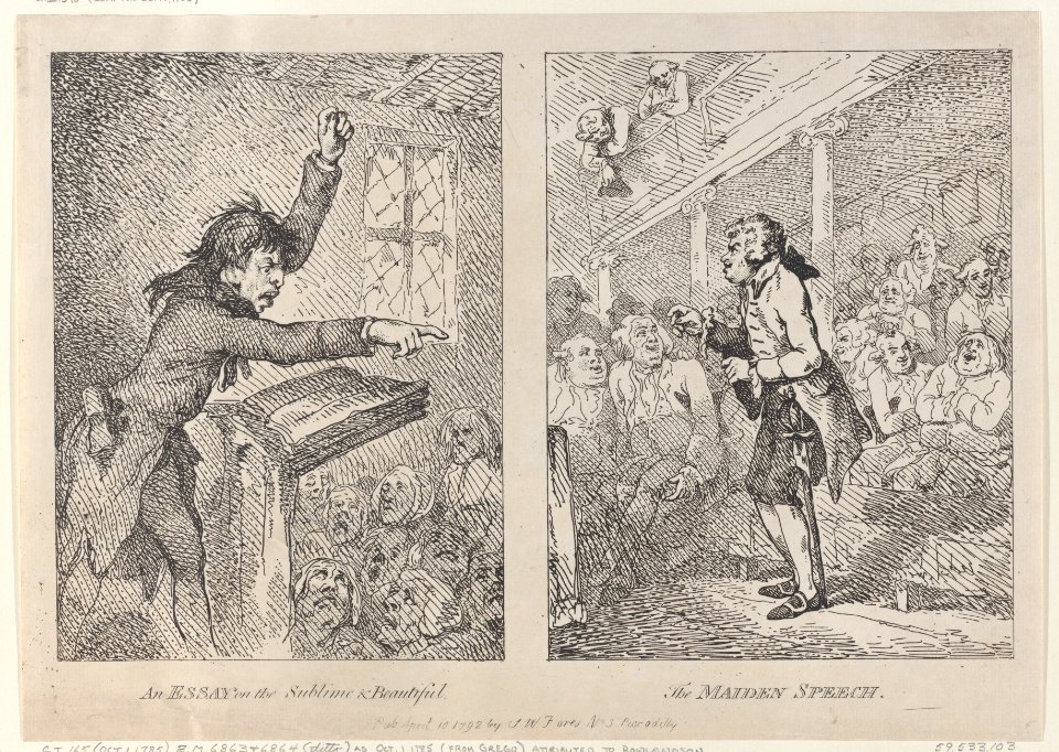 An Essay on the Sublime & Beautiful; The Maiden Speech Met DP884333