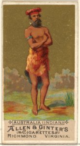 Australia (Indian), from the Natives in Costume series (N16) for Allen & Ginter Cigarettes Brands MET DP834816