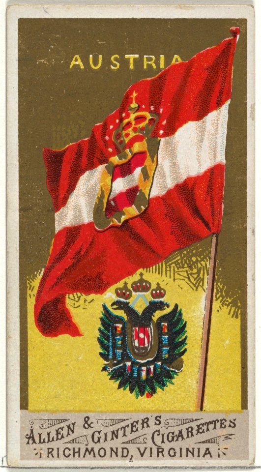 Austria, from Flags of All Nations, Series 1 (N9) for Allen & Ginter Cigarettes Brands MET DP841340