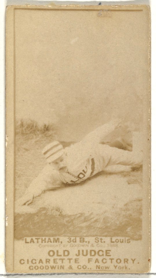Arlie Latham, 3rd Base, St. Louis Browns, from the Old Judge series (N172) for Old Judge Cigarettes MET DP846072