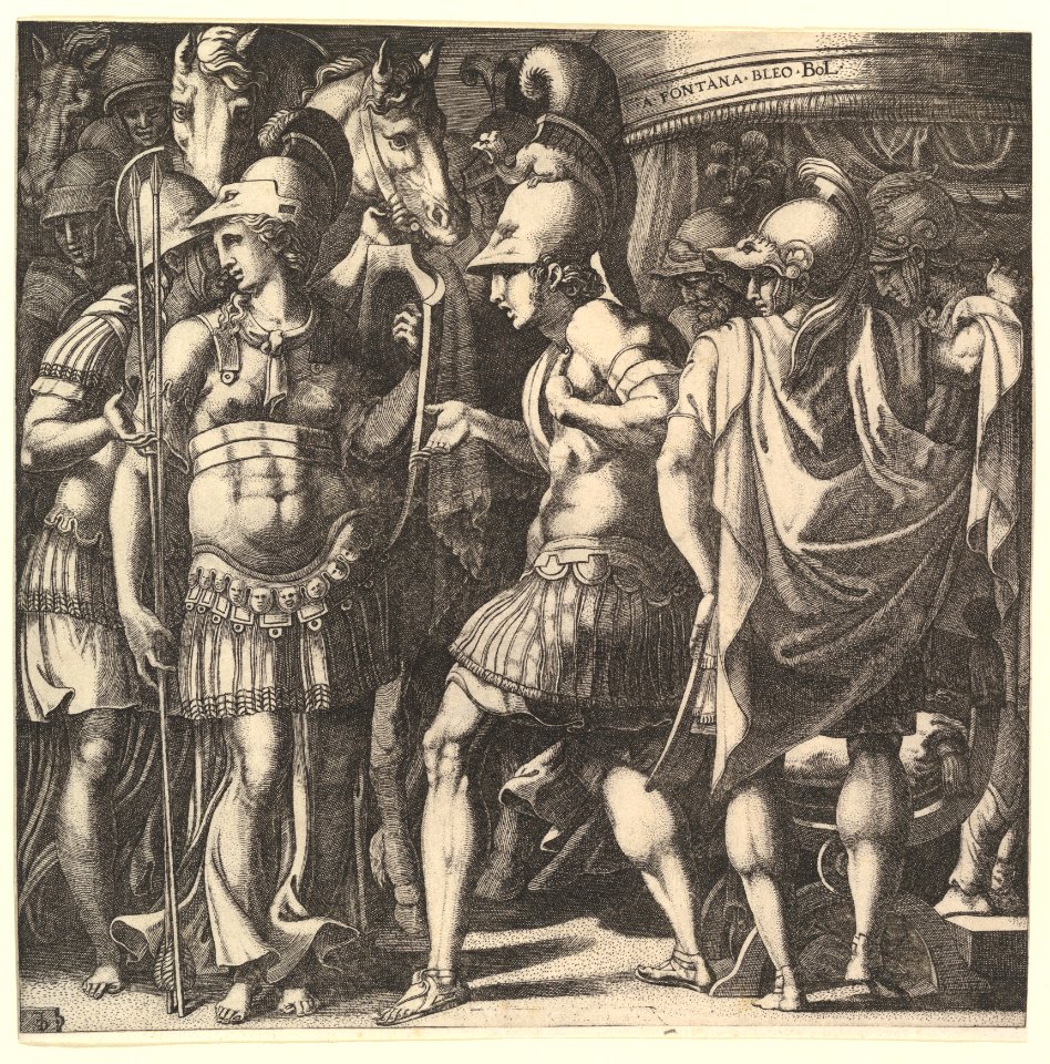 Alexander welcoming Thalestris and the Amazons MET DP824219