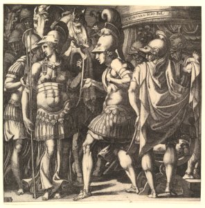 Alexander welcoming Thalestris and the Amazons MET DP824219