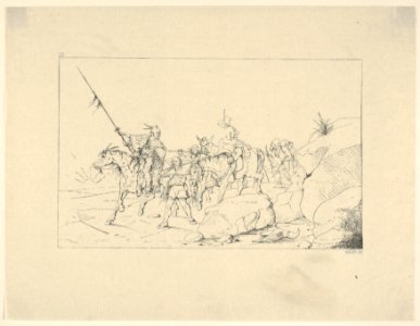 Albert S. Johnston Crossing the Desert to Join the Southern Army (from Confederate War Etchings) MET DP831337