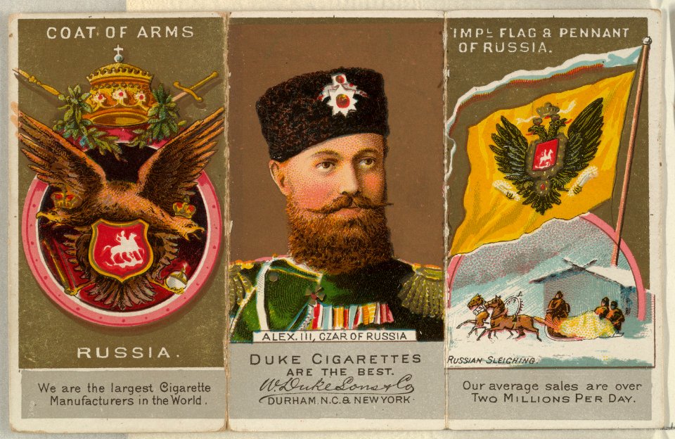 Alexander III, Czar of Russia, from the Rulers, Flags, and Coats of Arms series (N126-2) issued by W. Duke, Sons & Co. MET DPB873899