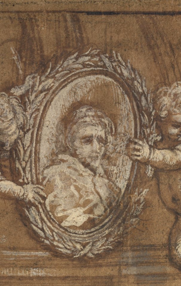 Allegory in Honor of Cardinal Antonio Barberini the Younger (1607-1671) (Design for an Engraving) MET DP144122