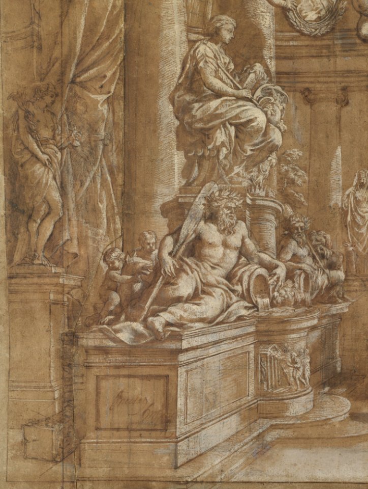 Allegory in Honor of Cardinal Antonio Barberini the Younger (1607-1671) (Design for an Engraving) MET DP144123