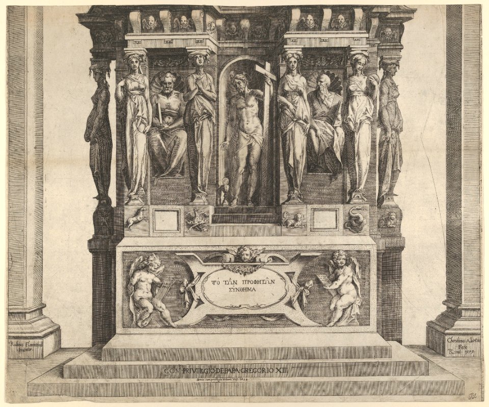 Allegory of the Christian Faith with Christ at center, holding the cross MET DP836963