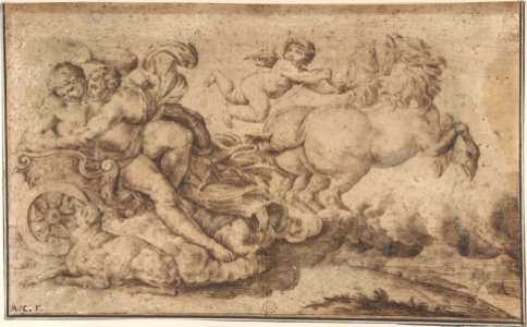 Aurora and Cephalus- Engraver's study after decoration in the Galleria Farnese, Rome. MET DP802270