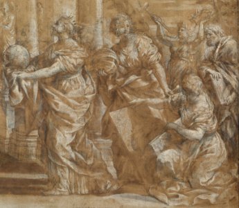 Allegory in Honor of Cardinal Antonio Barberini the Younger (1607-1671) (Design for an Engraving) MET DP144124