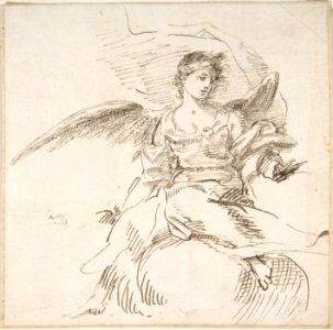 Angel Seated on Clouds MET DP800571