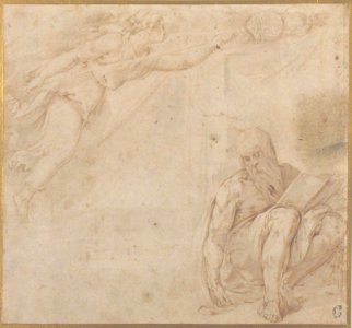 Allegory with a Flying Victory and a Seated Bearded Man with a Book MET 63.76.3