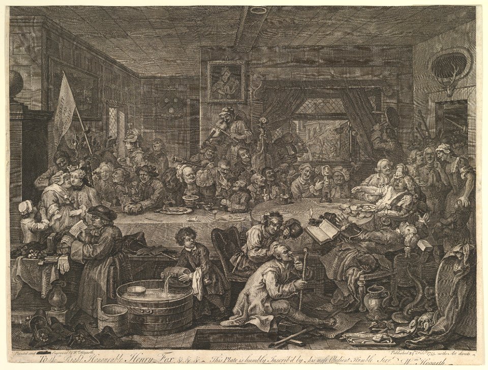 An Election Entertainment, Plate I- Four Prints of an Election MET DP827052