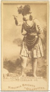 Annie Summerville, Corsair Co., from the Actors and Actresses series (N45, Type 1) for Virginia Brights Cigarettes MET DP830042