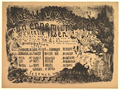 An Enemy of the People, Program for Théâtre de l'Oeuvre, November 1893 MET DP827214