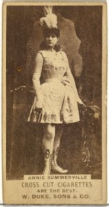 Annie Summerville, from the Actors and Actresses series (N145-3) issued by Duke Sons & Co. to promote Cross Cut Cigarettes MET DP839837