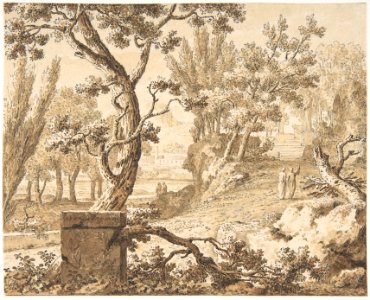 Arcadian Landscape with Figures MET DP800175