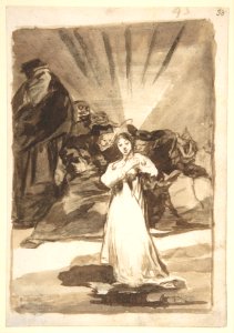 Allegory with a radiant figure beset by dark spirits (Images of Spain Album, 45) MET DP800210