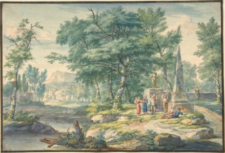 Arcadian Landscape with Figures Making Music MET DP804027