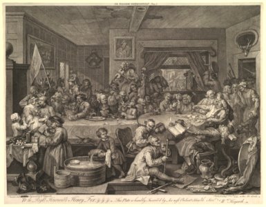 An Election Entertainment, Plate I- Four Prints of an Election MET DP827057