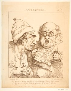 Attention (Le Brun Travested, or Caricatures of the Passions) MET DP817194