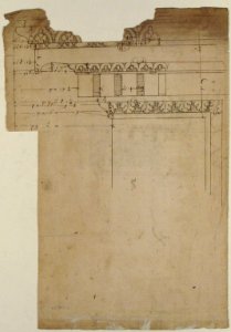 Arch of Septimius Severus, ornamental cornice and pilaster (recto) Arch of Septimius Severus, cornice with ornamental frame moulding (verso) MET 68.769.12verso