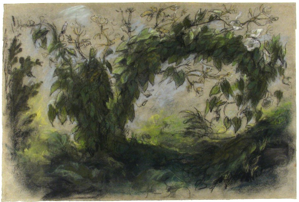 Arch of Morning Glories, study for " A Basket of Flowers" MET 67.187.4