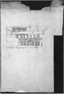 Arch of Septimius Severus, ornamental cornice and pilaster (recto) Arch of Septimius Severus, cornice with ornamental frame moulding (verso) MET sf68 769 12r-MM43630