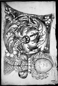 Arch of Septimius Severus, panel, elevation (recto) blank (verso) MET MM43689