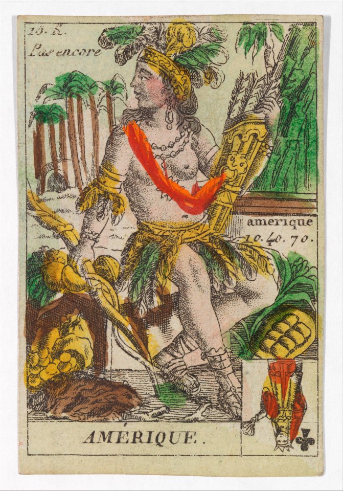 Amerique from Playing Cards (for Quartets) 'Costumes des Peuples Étrangers' MET DP274072