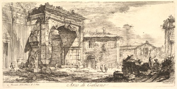 Arch of Galienus. 1. Façade od the Church of S. Vito (Arco di Galieno. 1. Facciata della Chiesa di S. Vito) MET DP827962