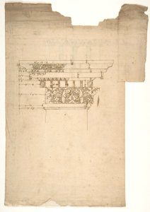 Arch of Septimius Severus, ornamental cornice and pilaster (recto) Arch of Septimius Severus, cornice with ornamental frame moulding (verso) MET DP810852