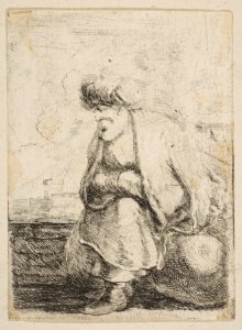 An Old Turk Seated on a Stone MET DP817586
