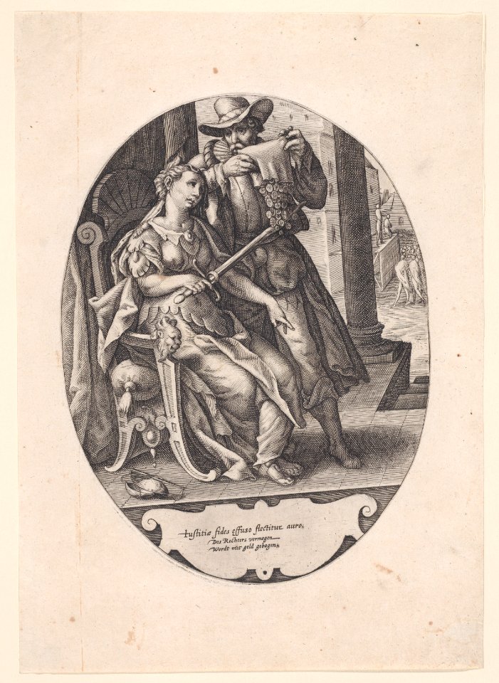 Allegory on Justice and the Pitfalls of Corruption Met DP888803