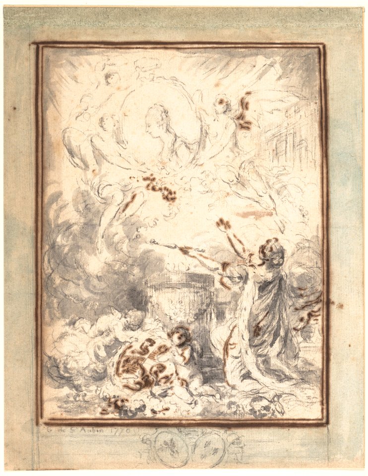 Allegory on the Marriage of the Dauphin and Marie-Antoinette in 1770 MET DP151475
