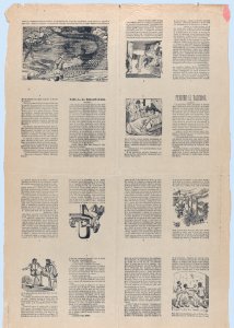 An uncut sheet printed on both sides with pages from 'Perucho el Valeroso' and 'Perlina la encantadora' MET DP873193
