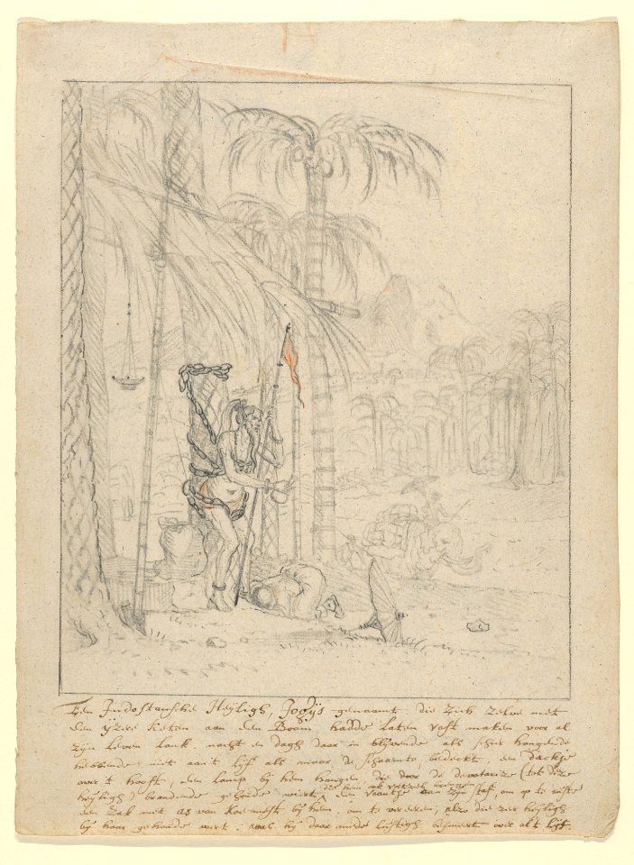 An Indian Yogi Tied to a Palm Tree MET DP853464